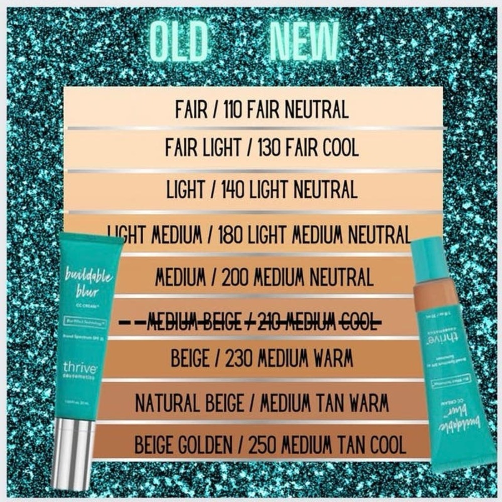 SEND OFFERS! Thrive Buildable Blur CC Cream + bag PICK SHADE